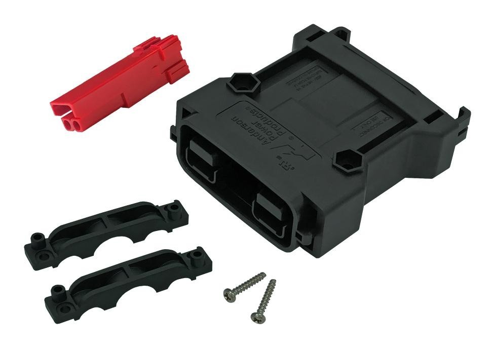 Anderson Power Products Sbsx75A-Rec-Kit-Red Rect Pwr Housing Kit, Rcpt, 2Pos, Pc/pbt