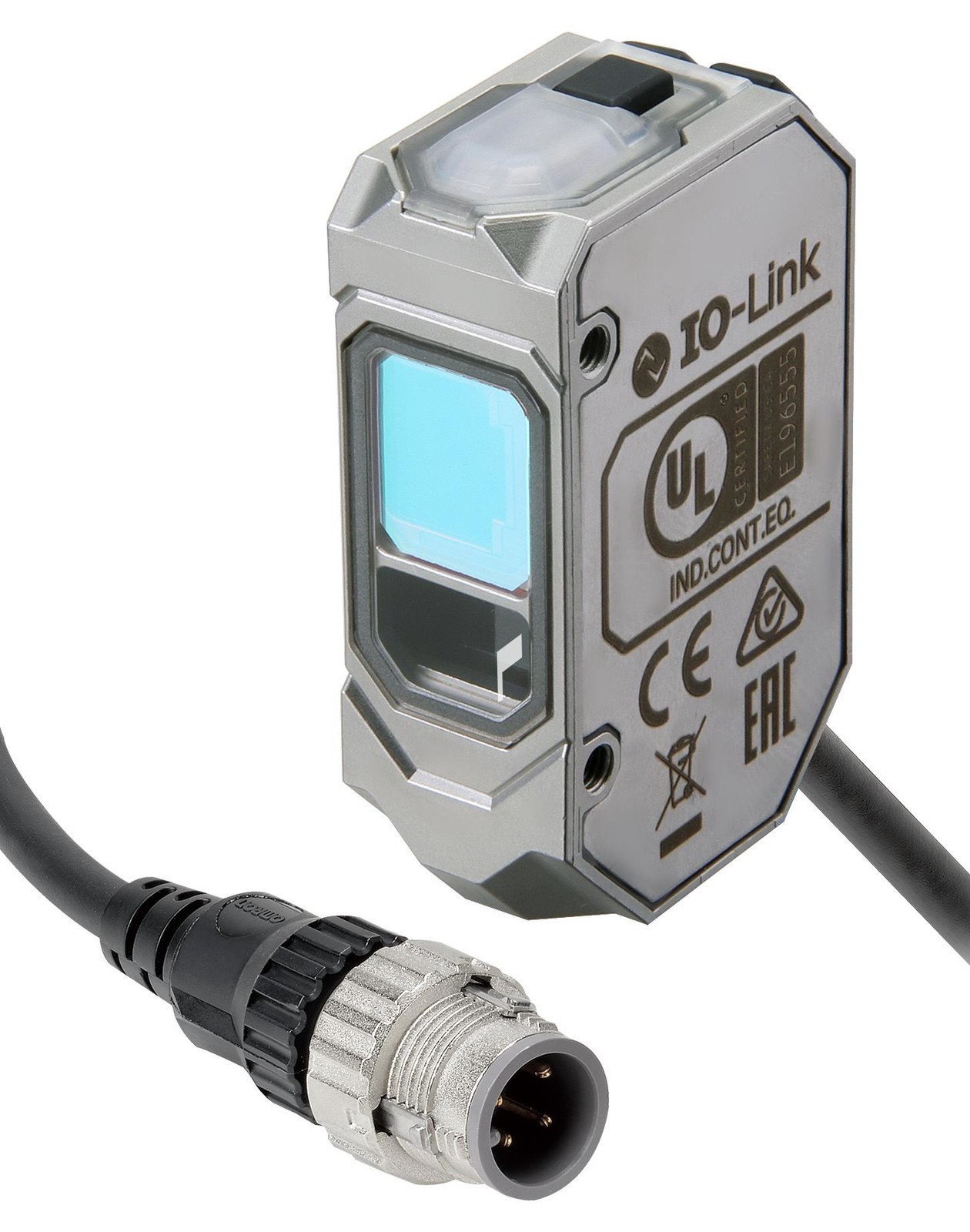 Omron Industrial Automation E3As-Hl500Lmn-M1Tj 0.3M Photo Sensor, Triangulation, M12, 500mm