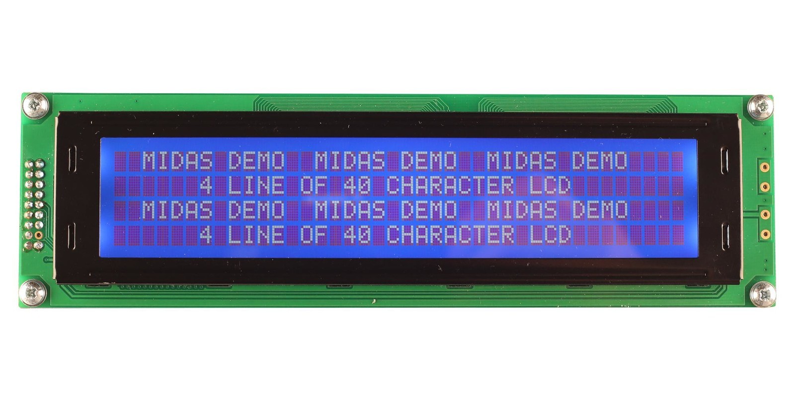 Midas Displays Mc44005A6W-Bnmlwi-V2 Lcd Module, 40 X 4, Cob, 4.89mm, Blu Stn