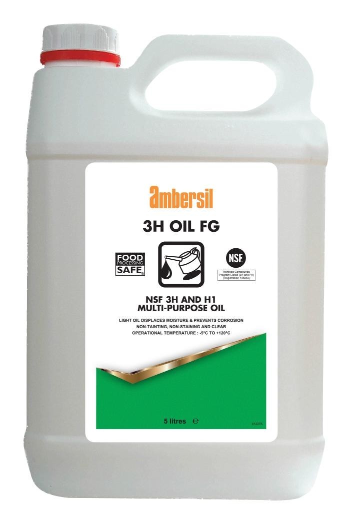 Ambersil 3H Oil Fg , 5Ltr Lubricant, Oil, Can, 5L