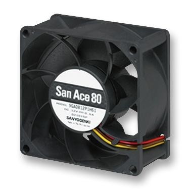 Sanyo Denki 9Ga0812P1S61P Fan, Low Power, 80X38mm, 12V