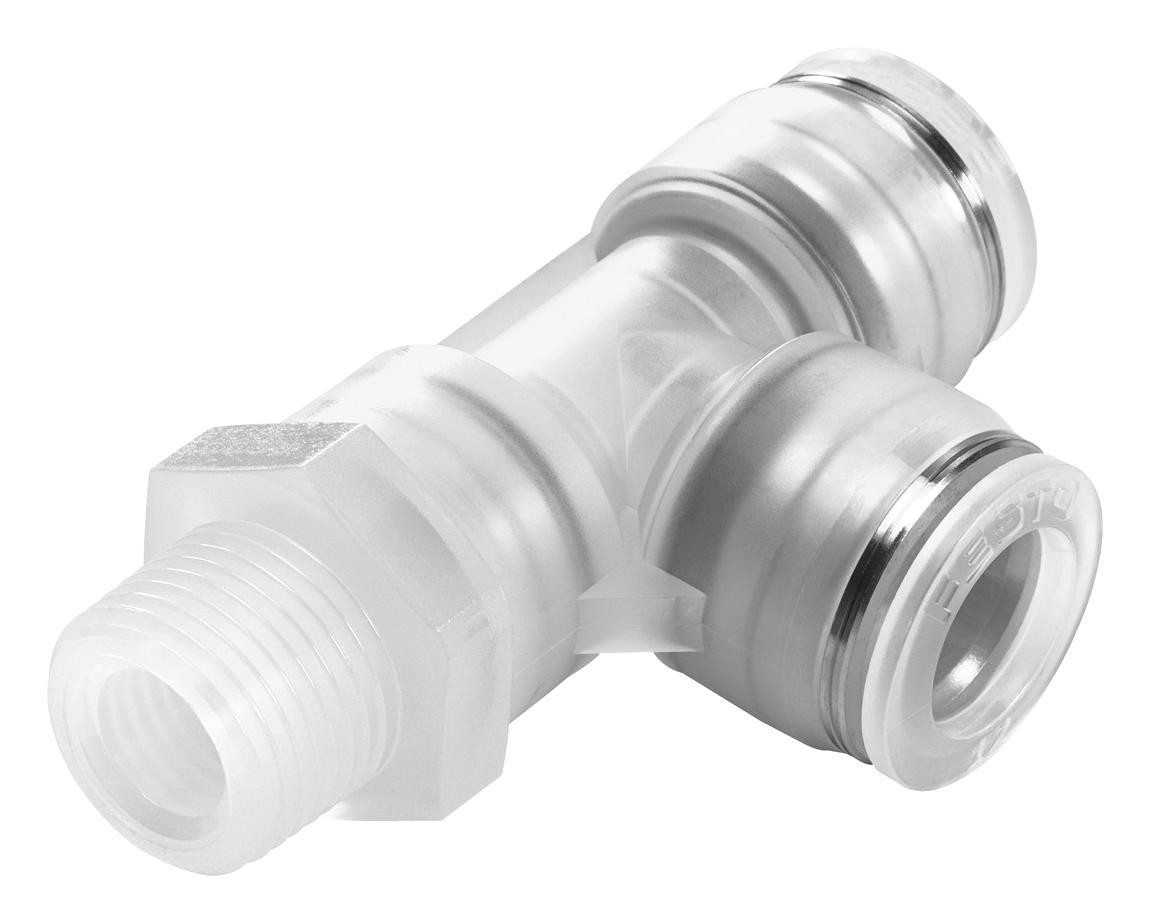 Festo Npqp-Lq-R14-Q6-Fd-P10 Push-In L-Fitting, 6mm, R1/4, 10Bar