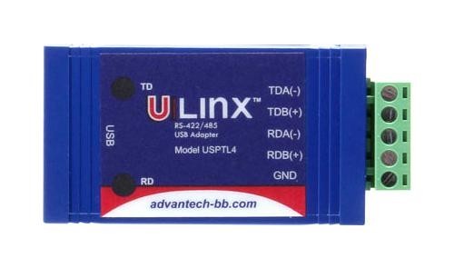 Advantech Bb-Usptl4-Ls. In-Line Converter, Usb To Rs-422/485 Tb