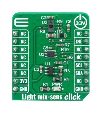 MikroElektronika Mikroe-4148 Click Board, Optical Sensor, I2C, 3.3V
