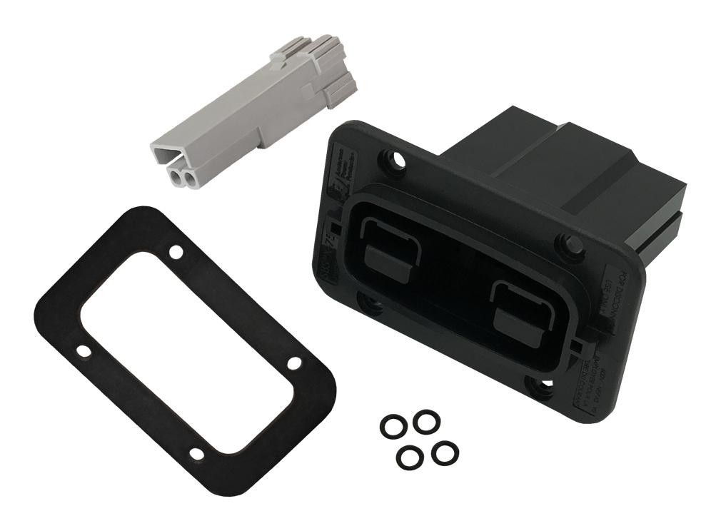 Anderson Power Products Sbsx75A-Pmrec-Kit-Gra Rect Pwr Housing Kit, Rcpt, 2Pos, Pc/pbt