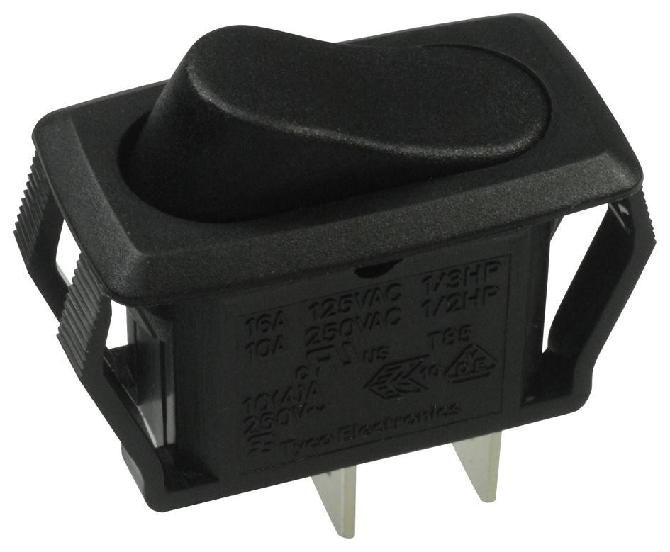 Alcoswitch / Te Connectivity Prbsa1-16F-Bb000 Switch, Rocker, Spst, 16A, 250V, Black