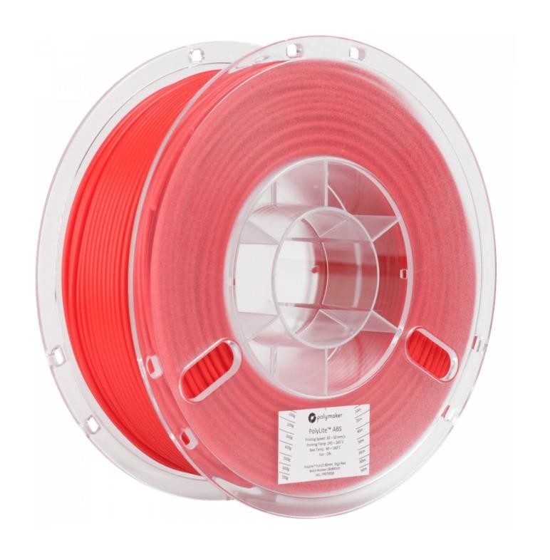 Polymaker Pe01014 3D Filament, 2.85mm, Abs, Red, 1Kg