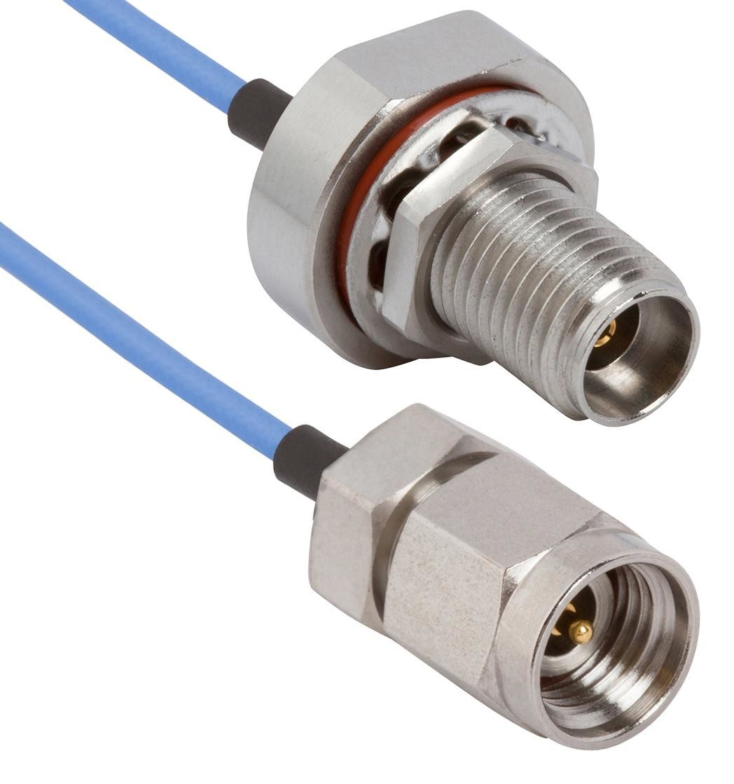 Amphenol SV Microwave 7015-1064 Coax Cable, 2.92mm Rp Plug-Blkhd Jack/6