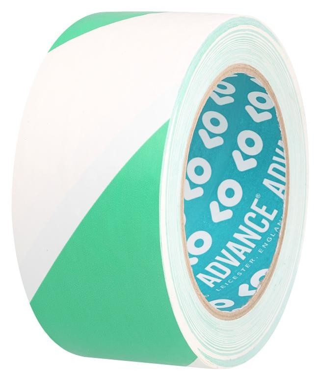 Advance Tapes At8H Green / White 33M X 50mm Warning Tape, Pvc, 33M X 50mm
