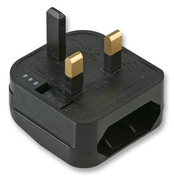 PowerConnectorections Fcp-Bk-5A Converter Plug European Black 5A