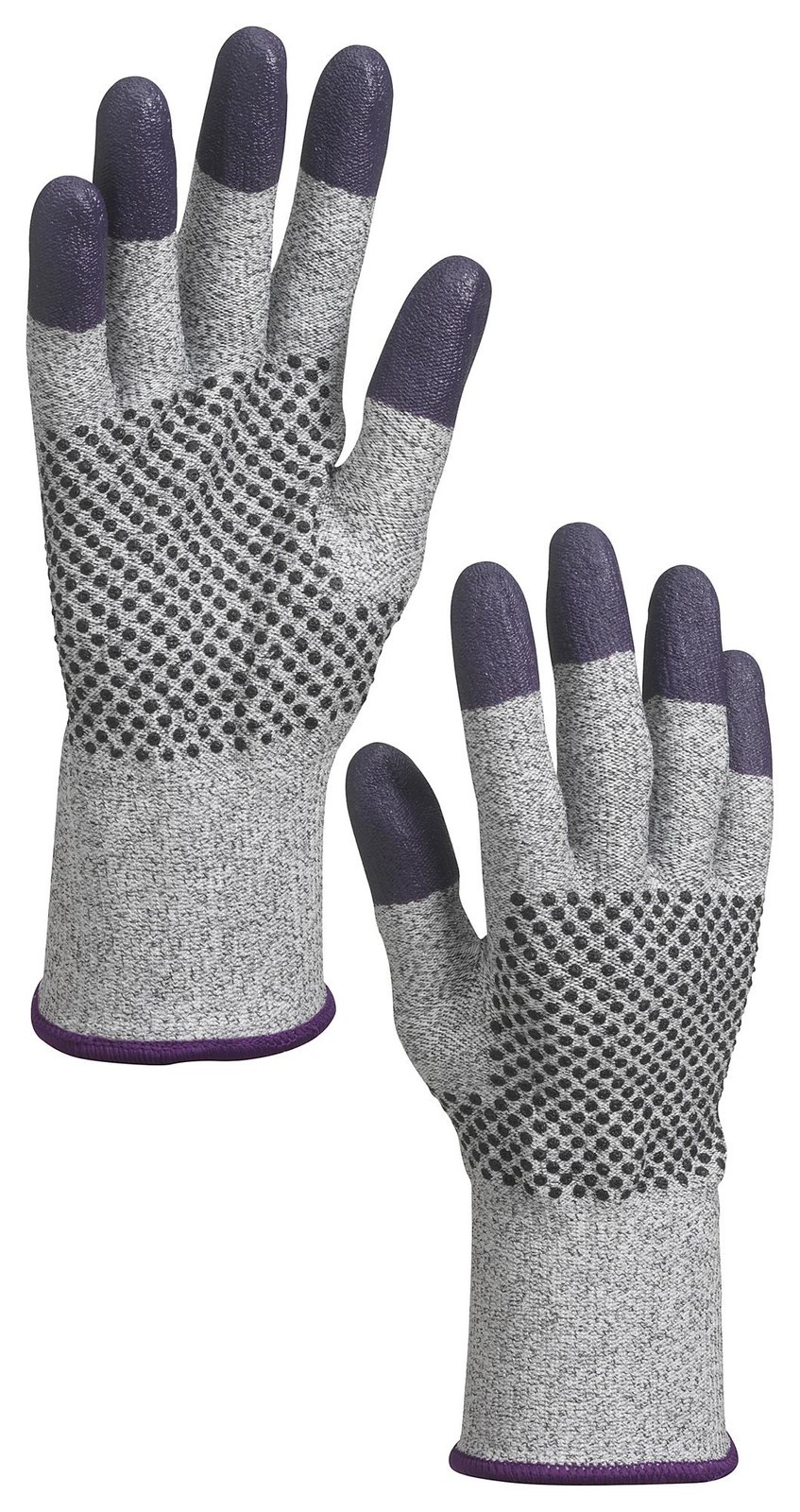 Kleenguard 97432 Glove, Knit Wrist, L, Blk/grey/purple