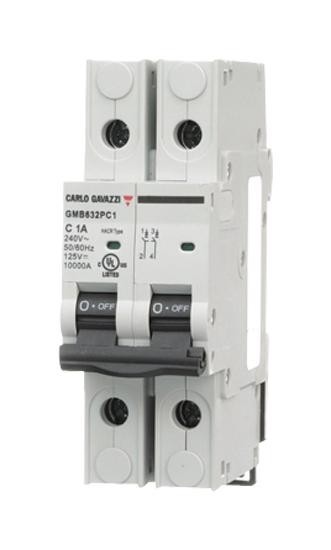 Carlo Gavazzi Gmb632Pc10 Thermal Mag Ckt Breaker, 2P, 10A, 240Vac