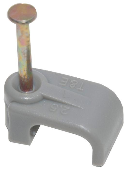 Tower 70Cgkf25 Cable Clip, Polypropylene, 2.5mm, Grey