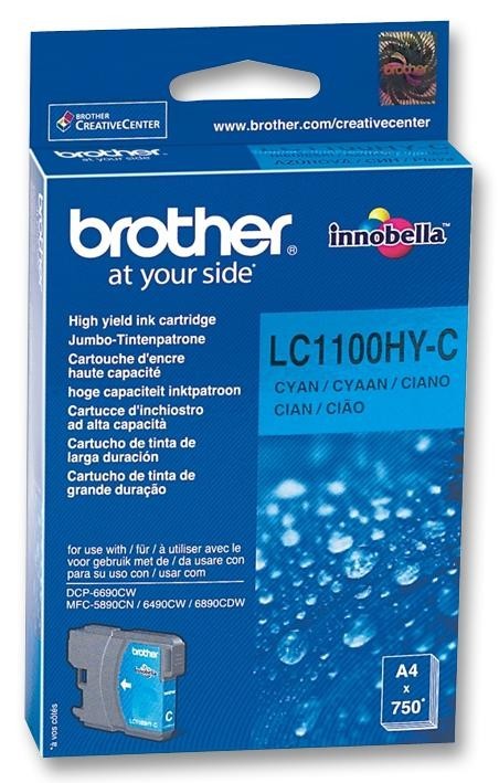 Brother Lc1100Hyc Ink Cartridge,lc1100Hyc,hi-Capacitor,cy