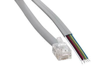 Amphenol Cables on Demand Mp-5Frj12Unns-002. Enet Cable, , Rj12 Plug-Free End, 2Ft