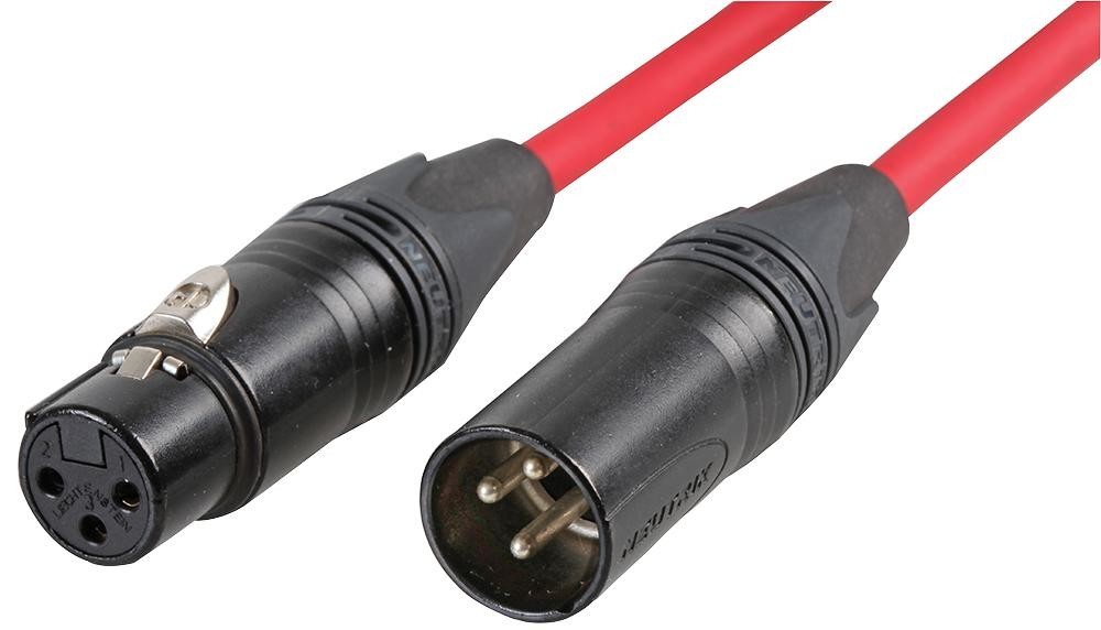 Neutrik Cable 5M Red Lead, Xlr Plg-Skt, Red, 5M