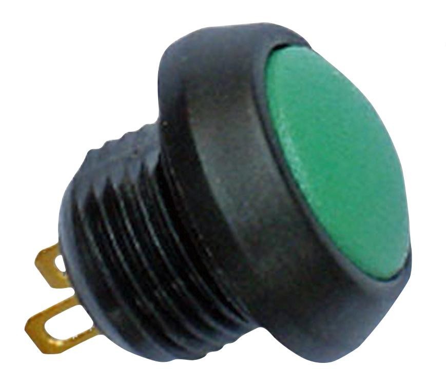 Itw Switches 59-513 Switch, Spst, 0.4A, 32Vac, Round, Green