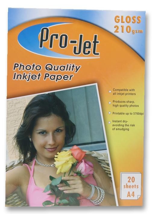Projet Projet G21020 Paper, Photo, A4, Gloss, 210G, X20