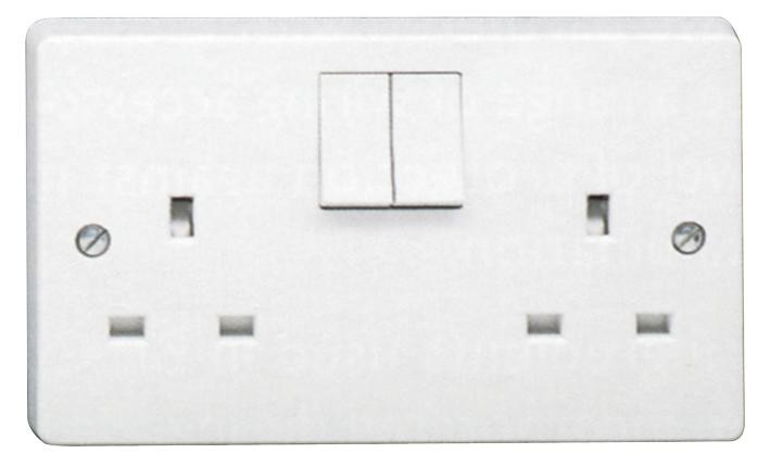 Crabtree Sf4306Bulk 13A 2G Sp Switched Socket White (Pk50)