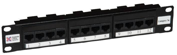 Connectorectix Cabling Systems 009-001-019-20 Patch Panel, 10In, 12Way, 5E, Coupler