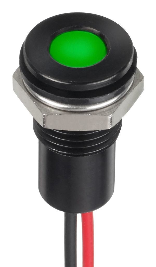 APEM Q8F5Bxxhg110E Led Panel Indicator, Green, 8mm, 110Vac