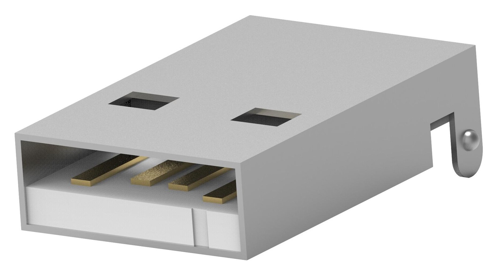 Amp Connectors / Te Connectivity 1734028-1 Conn, Usb Type A, Plug, 4Ways, Smd