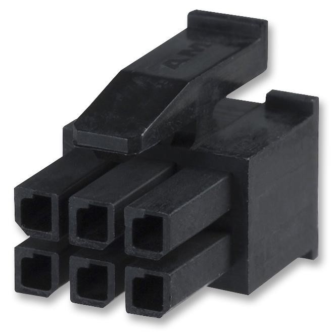 Amp Connectors / Te Connectivity 794617-6 Housing, Receptacle, 2 Row, 6 Way, Nylon