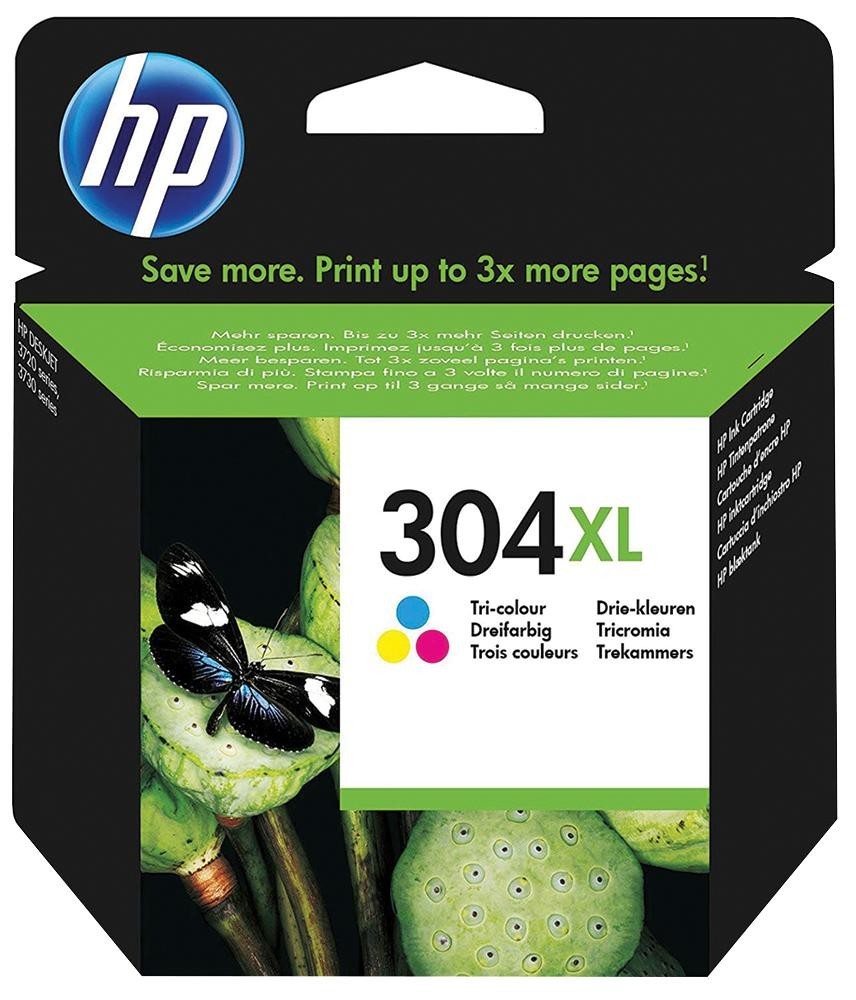 Hewlett Packard N9K07Ae Ink Cart, N9K07Ae, Hp304Cxl, Colour