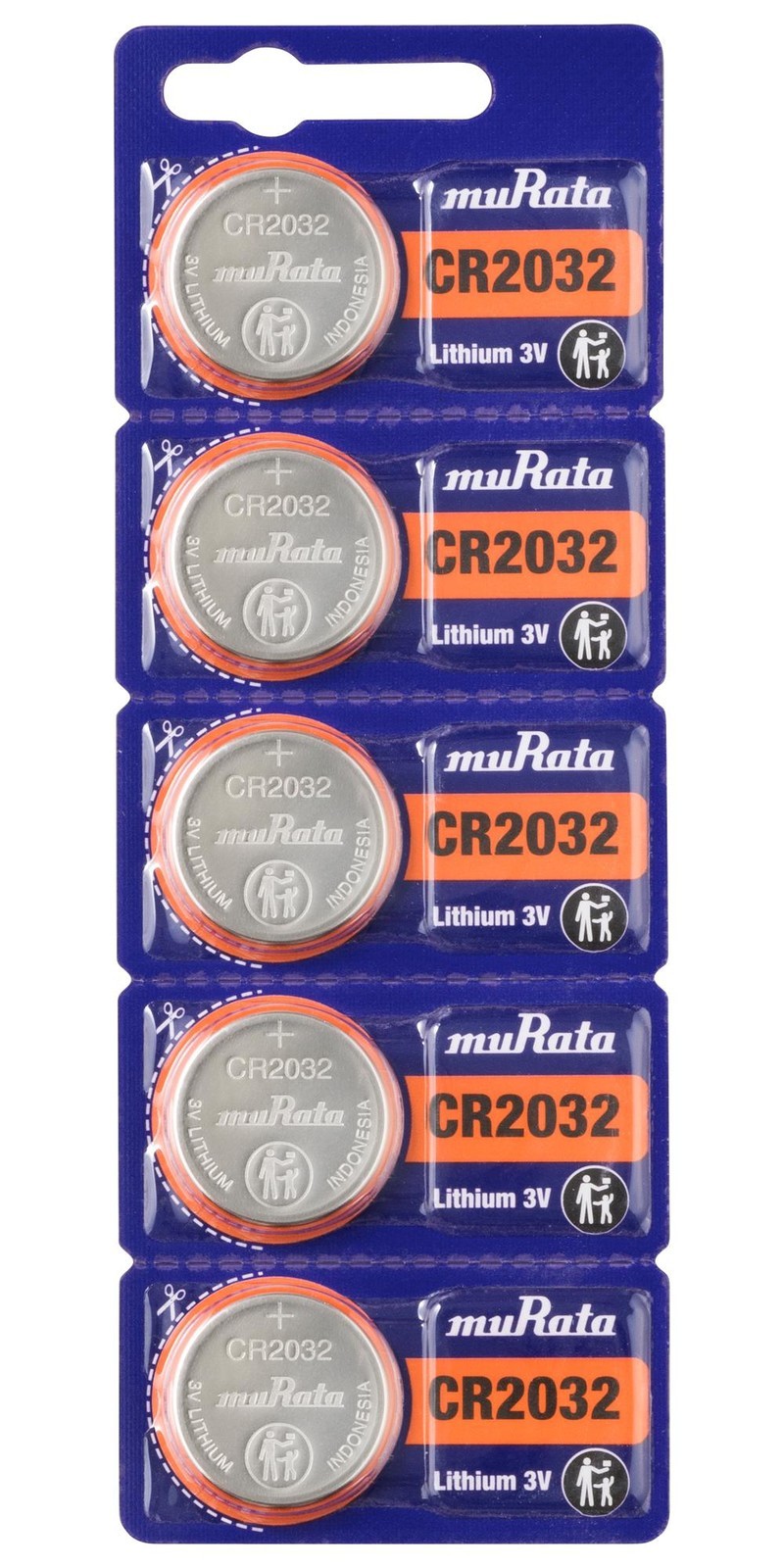 Murata Cr2032 Battery, Non Rechargeable, 220Mah, 3V