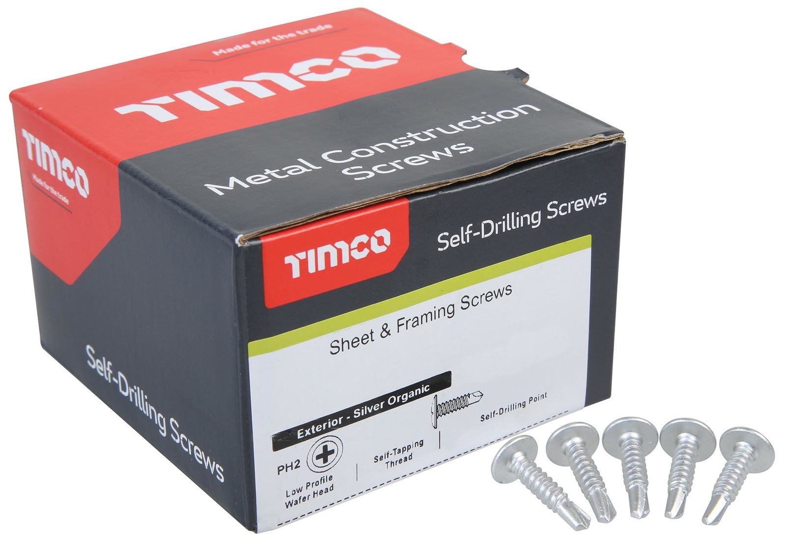 Timco 22Lpw Wafer S/drill Screw Ext 4.8X22mm 200Pc