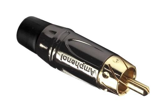 Amphenol Sine/tuchel Acpl-Cbk Rca Connector, Plug, 2Pos, Black