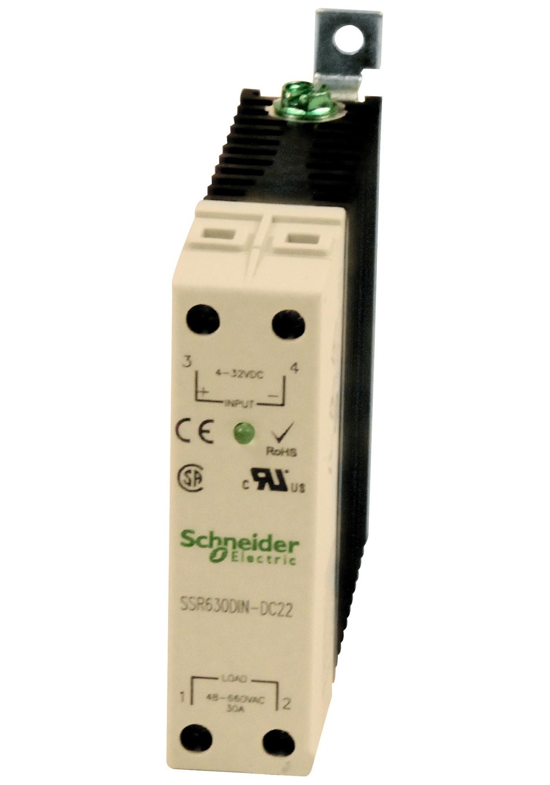 Schneider Electric/legacy Relay Ssr630Din-Dc22 Ssr, Din Rail Mount, 600Vac, 32Vdc, 30A