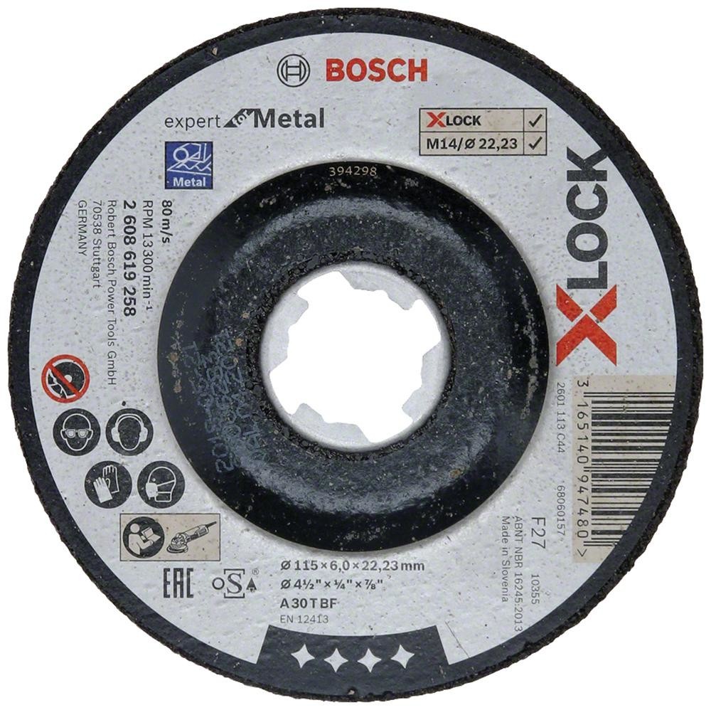 Bosch Professional (Blue) 2608619258 Grinding Disc, 80Mps, 22.23mm Bore