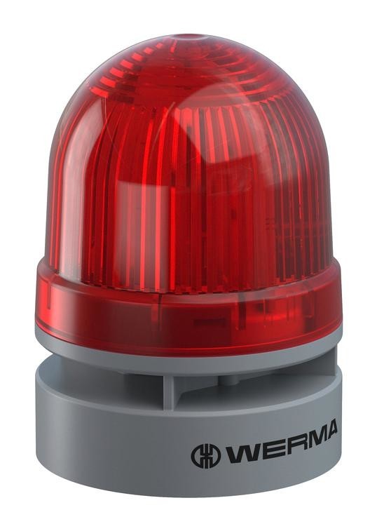 WERMA 46011060 Beacon, Twinlight, Red, 95Dba, Push-In