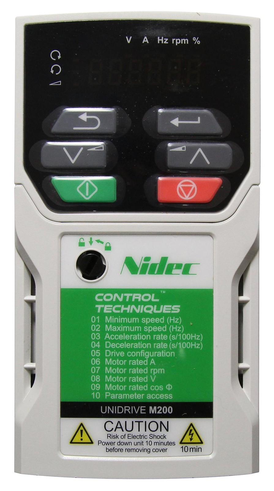 Control Techniques M200-01200024 Ac Motor Drive, 1-Ph, 0.5Hp, 240Vac