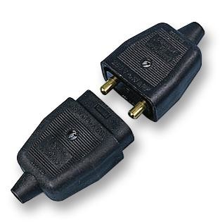 Permaplug Nc10/2 Black 2 Pin In-Line Connector