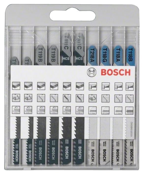 Bosch 2 607 010 630 Jigsaw Blade Set, (Pk10)