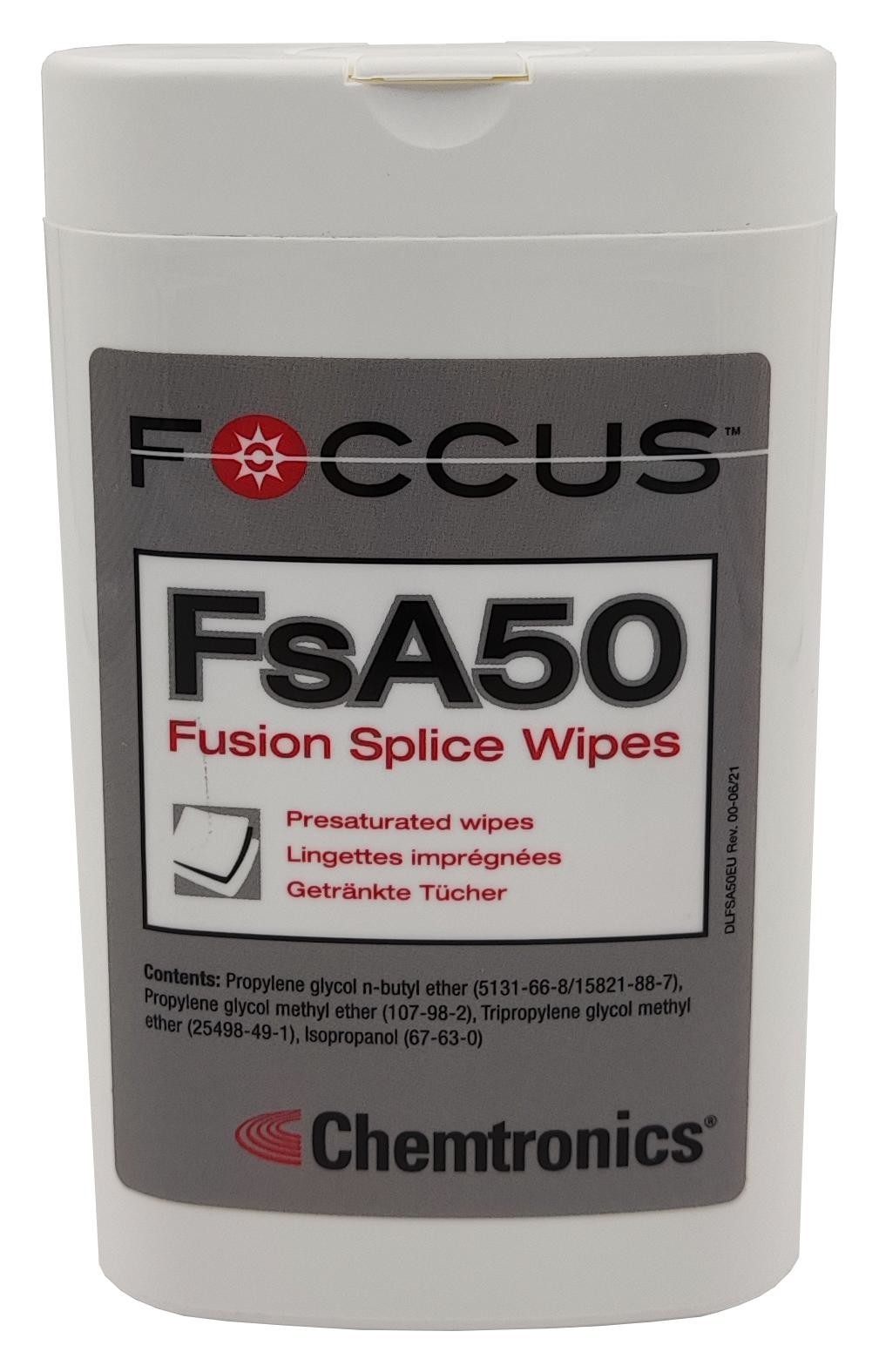 Chemtronics Fsa50 Fusion Splice Wipe, 3.5 X 4.3, Pk50