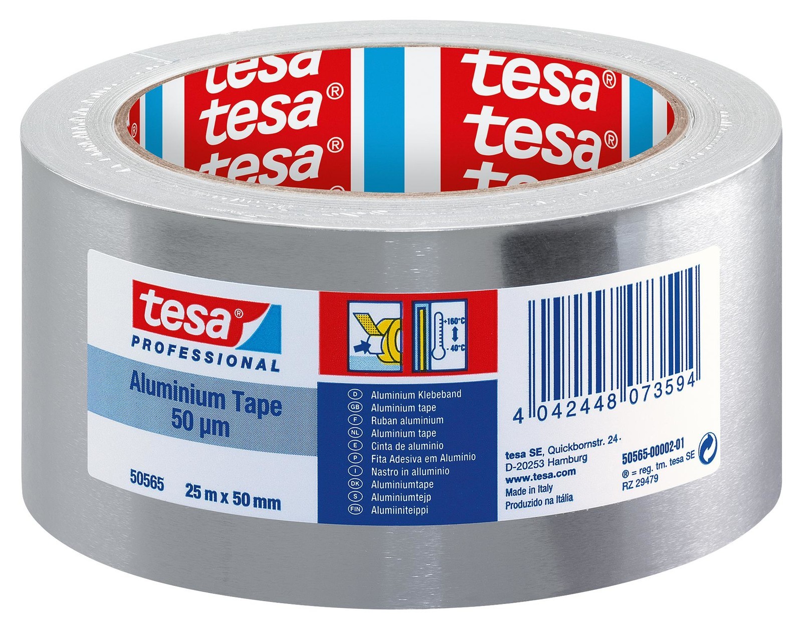 Tesa 50565-00000-01 Tape, Aluminium Foil, 50M X 50mm