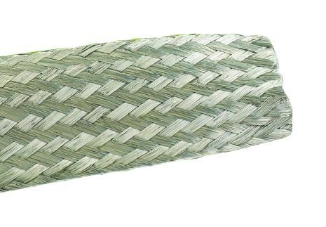 Alpha Wire 2175/1 Sv005 Braid Sleeve, 16.66mm, Silver, 100Ft
