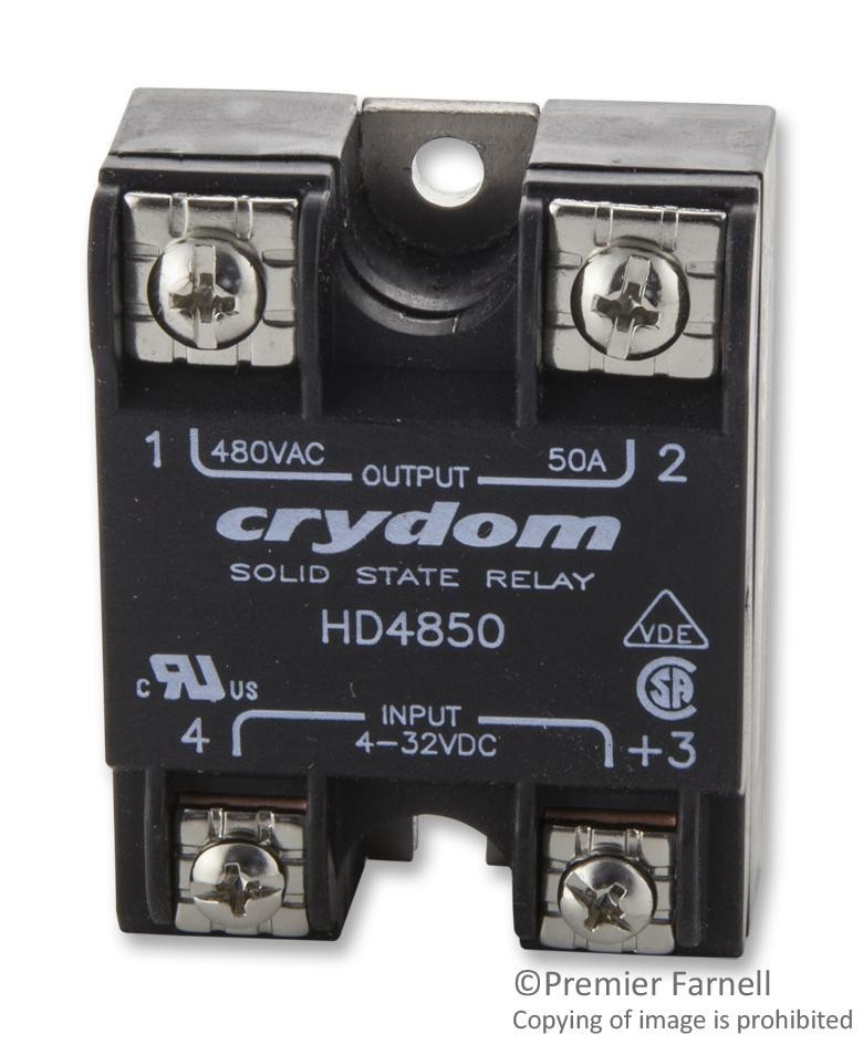 Sensata/crydom Hd4850-10 Ssr, 4-32Vdc, 48-530Vac, 50A