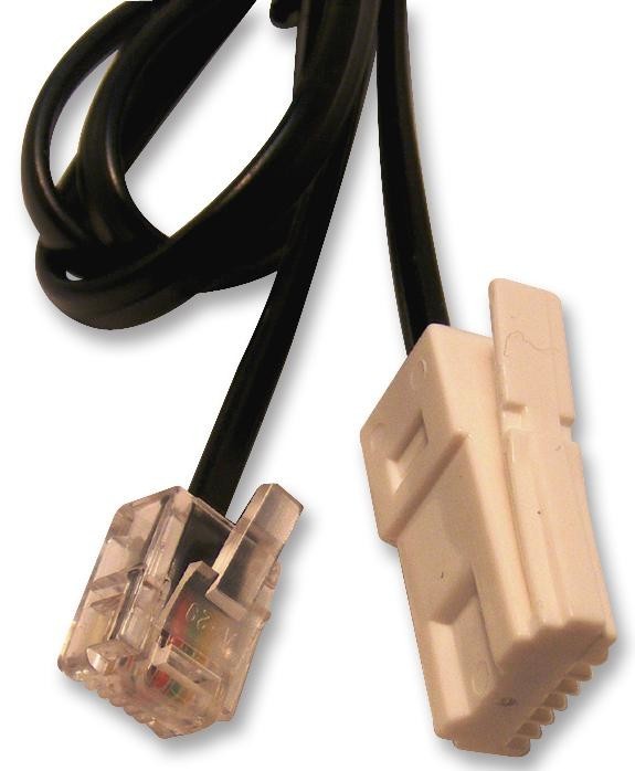Titan H/604B/rw/g Telephone Cable, Bt Plug To Rj11, 3M Blk