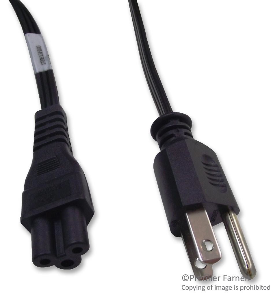 Volex 17036 Power Cord, Iec To Usa, 1.8M, 2.5A