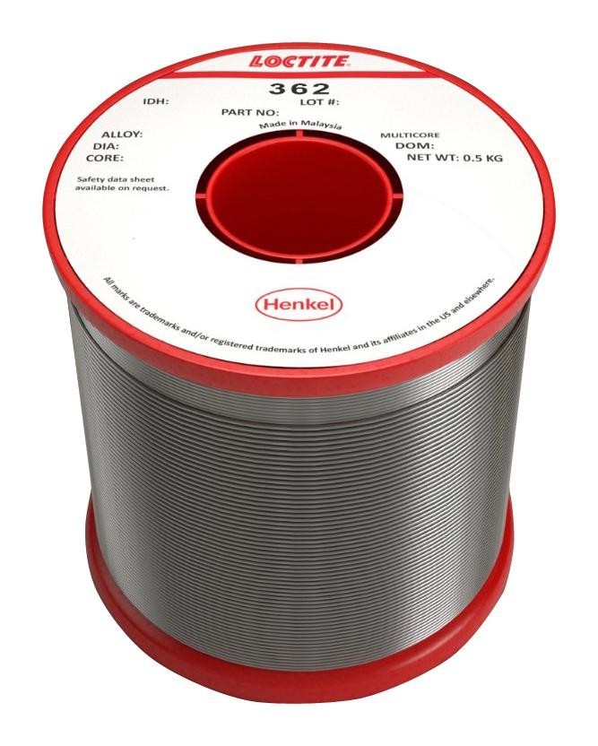 Loctite 362 96Sc 5C 0.7mm H 2M Solder Wire, No Clean/ Water Washable