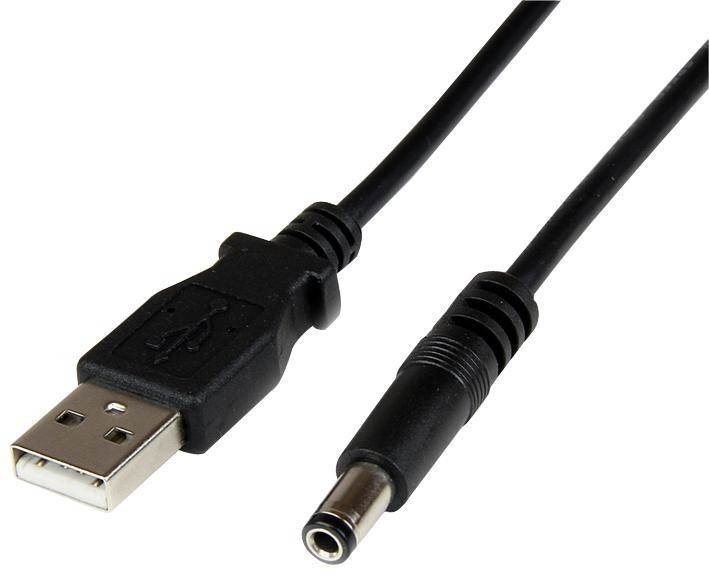 Startech Usb2Typen1M Lead, Usb-5.5mm 5V Dc, Type N Barrel, 1M