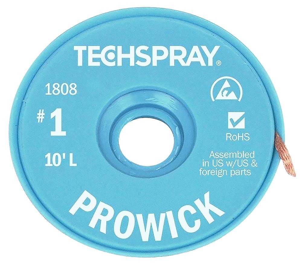 Techspray 1808-10F Braid, Pro-Wick Desoldering, 10Ft