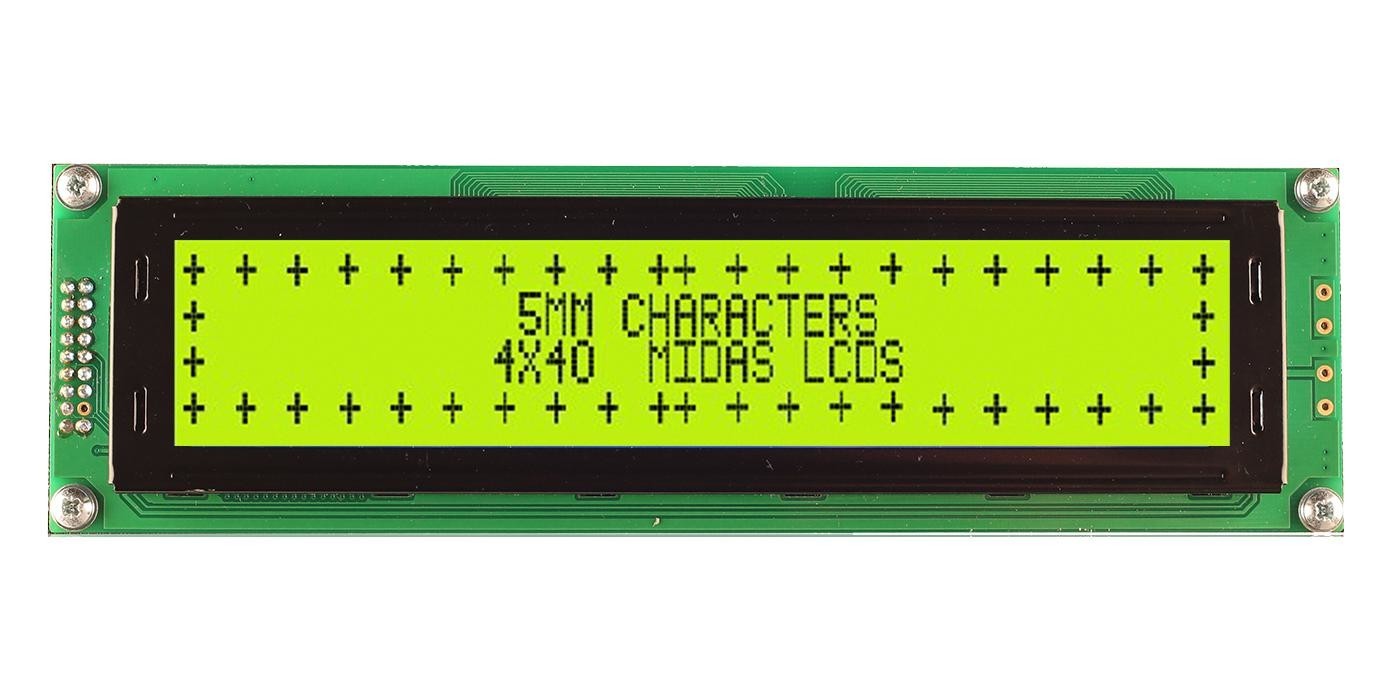Midas Displays Mc44005A6W-Sptlyi-V2 Lcd Module, 40 X 4, Cob, 4.89mm, Stn
