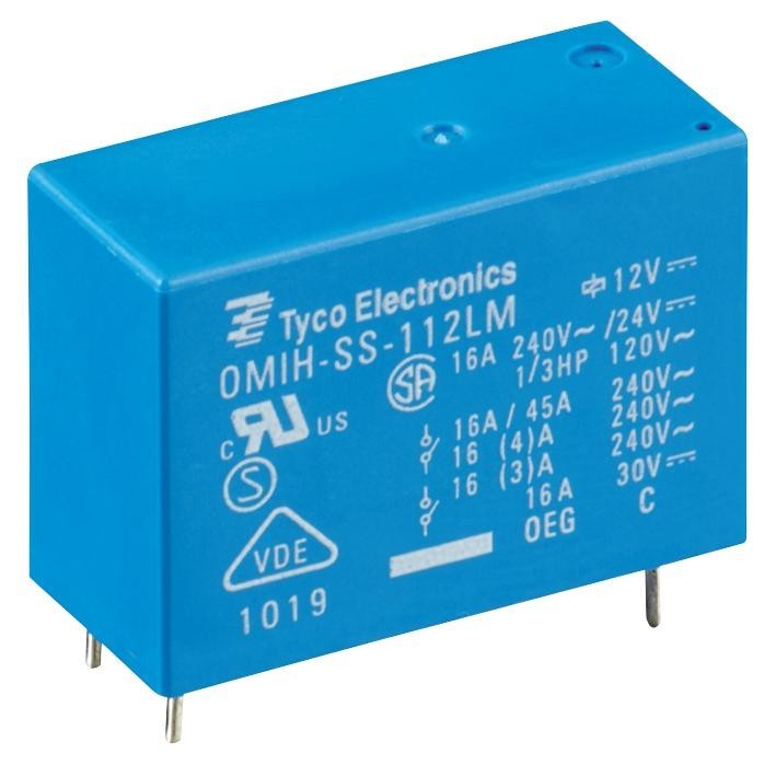 Oeg / Te Connectivity 1461373-3 Relay, Spst-No, 250Vac, 30Vdc, 16A