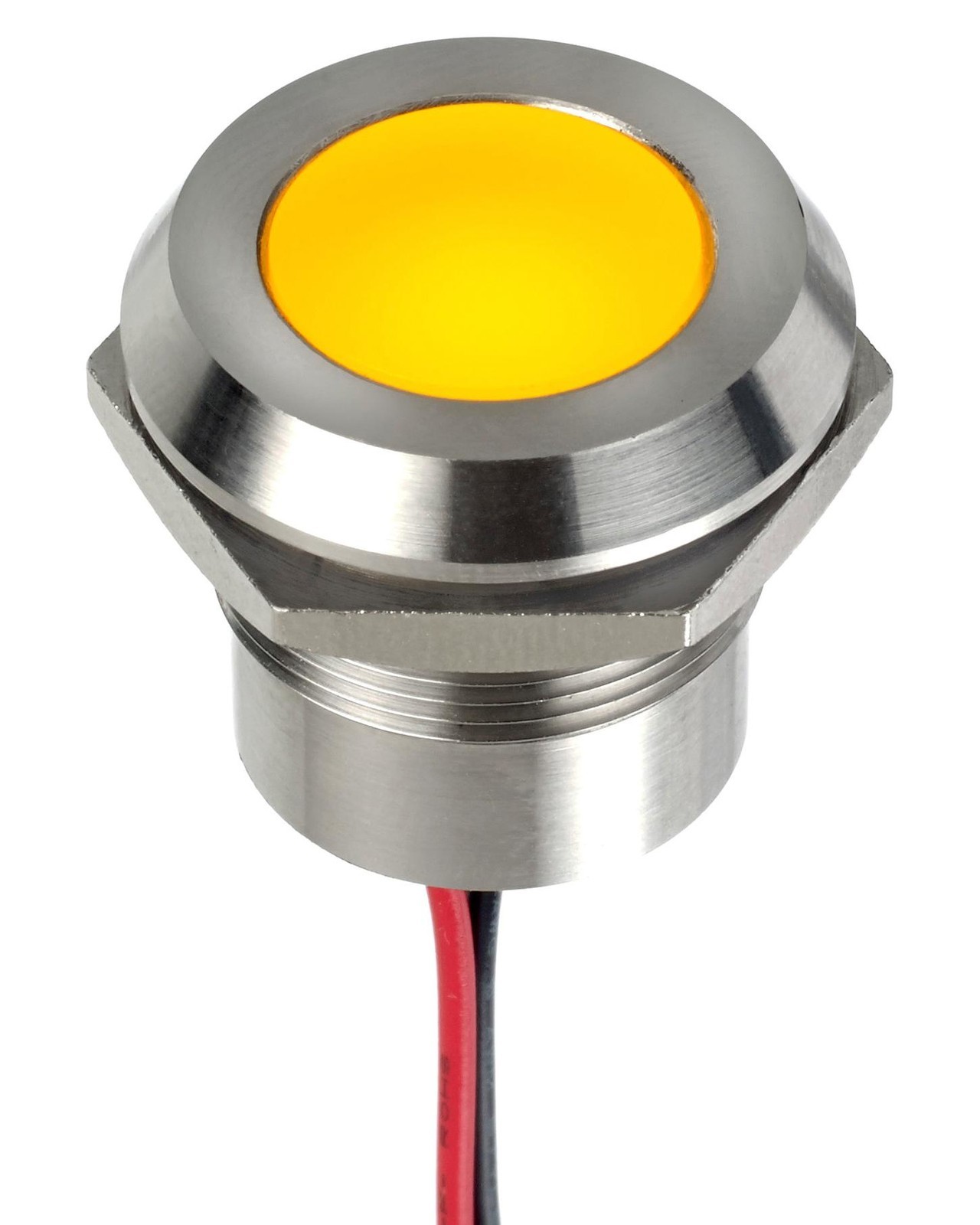 APEM Q22Y5Sxxsy12E Led Panel Indicator, Yellow, 22mm, 12Vdc