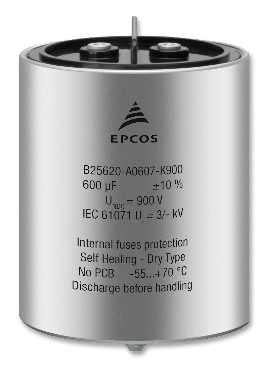 EPCOS B25620C1427A101 Capacitor, 420Uf, 1.1Kv, Film, Screw